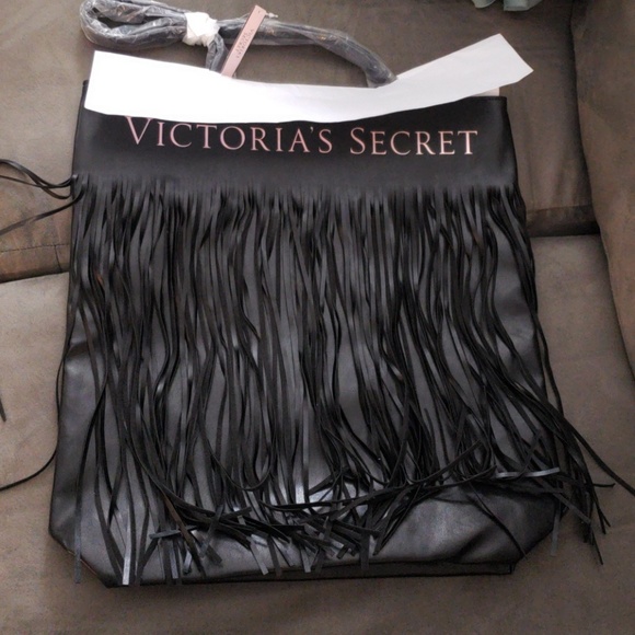 Victoria's Secret Handbags - VS leather fringe tote.